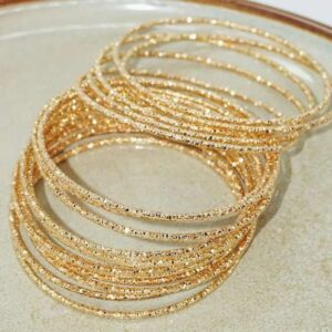 Golden color bangle set