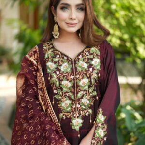 Embriodered kurti with dupatta