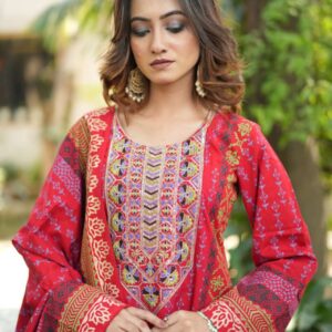 Red shalwar kameez